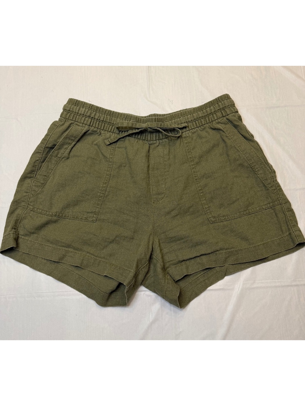 Old Navy Green Linen Blend Shorts